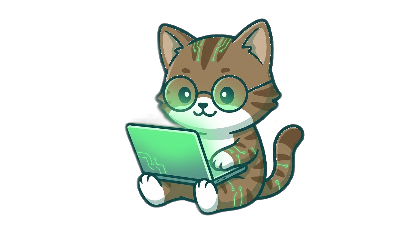 Котик Ven4Tools с ноутбуком